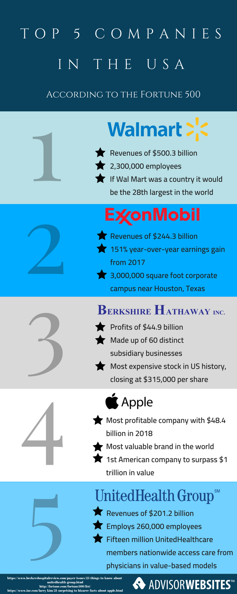 (Infographic) The 5 Most Successful Companies in the USA